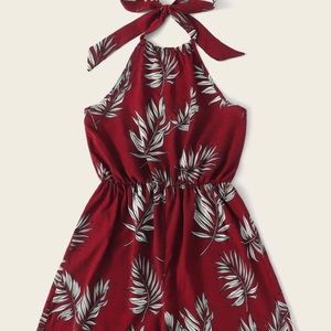cute red and white romper